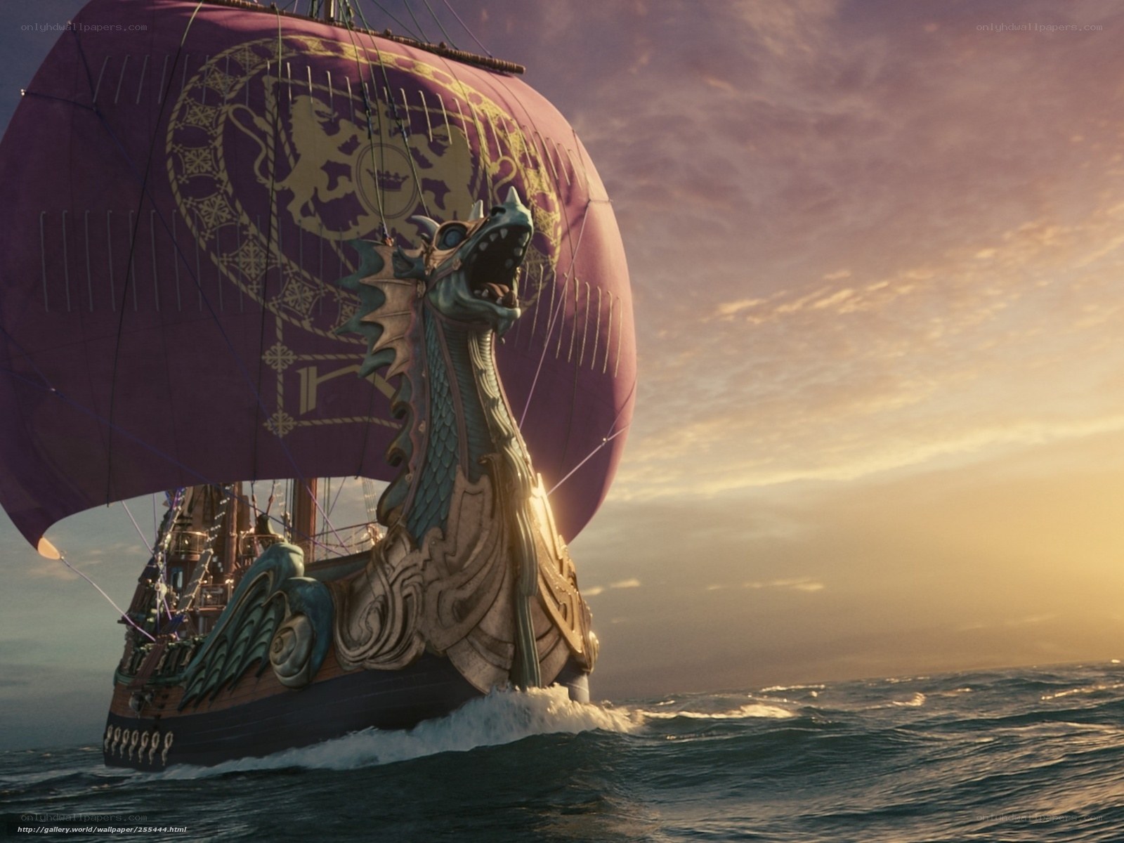 dragon-headed ship at sea