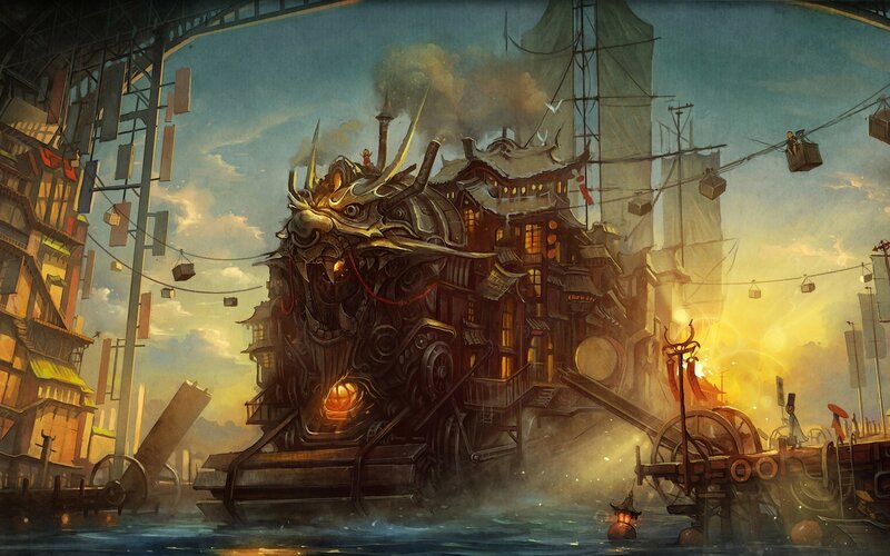 Dragon-headed Ship — Gold