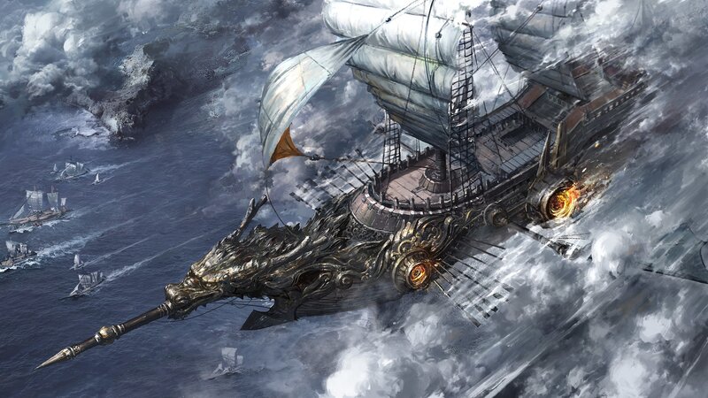 Dragon-headed Ship — Gray