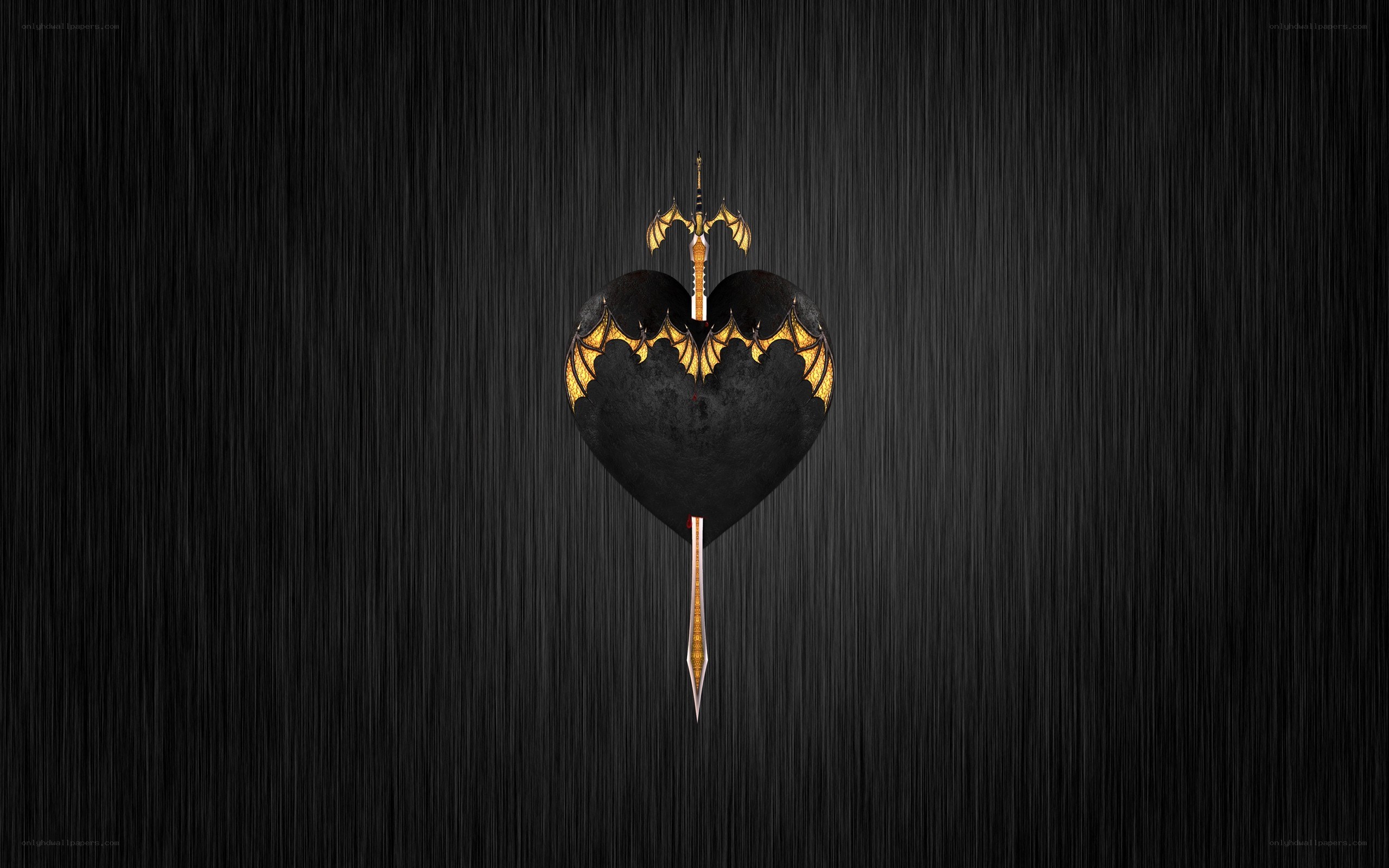 dragon heart with sword