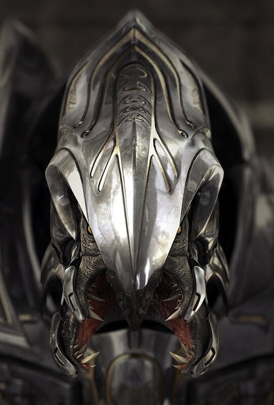 dragon helmet close-up