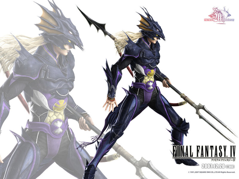 Dragon-helmeted Warrior — Purple, Dramatic, Digital Art, Spear