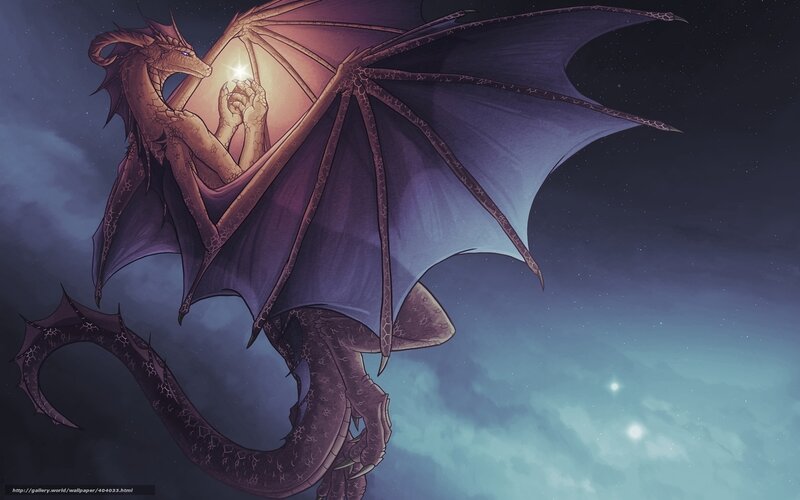 dragon holding a glowing orb