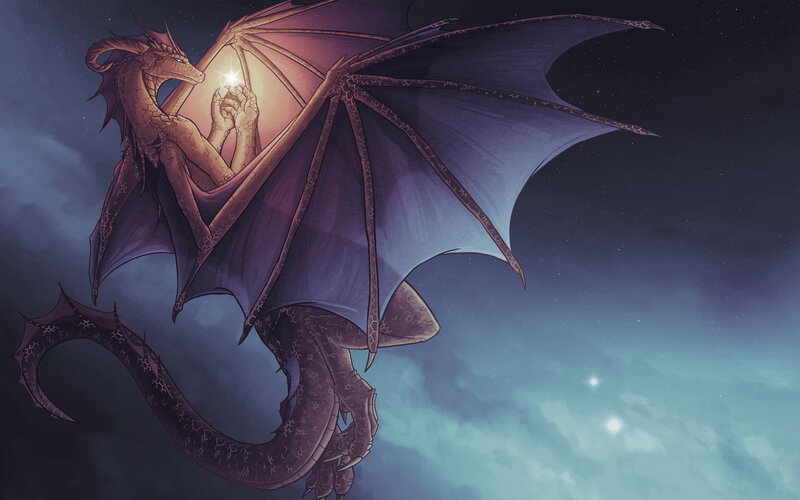 Dragon Holding Light