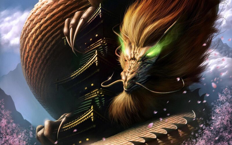 Dragon Holding Pagoda