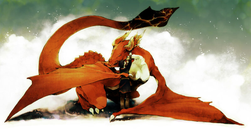 Dragon Hugging Person