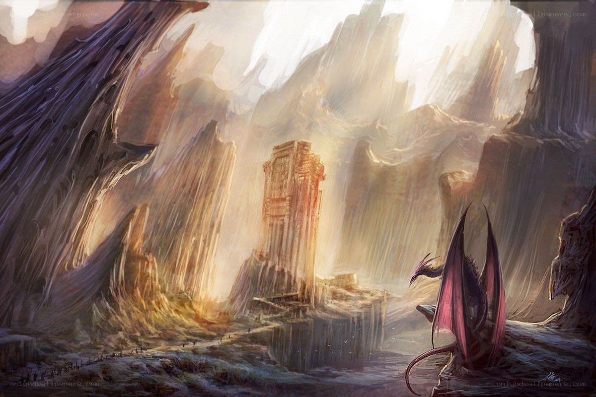 dragon in a canyon