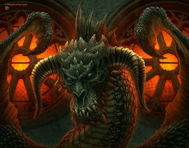 dragon in a cathedral