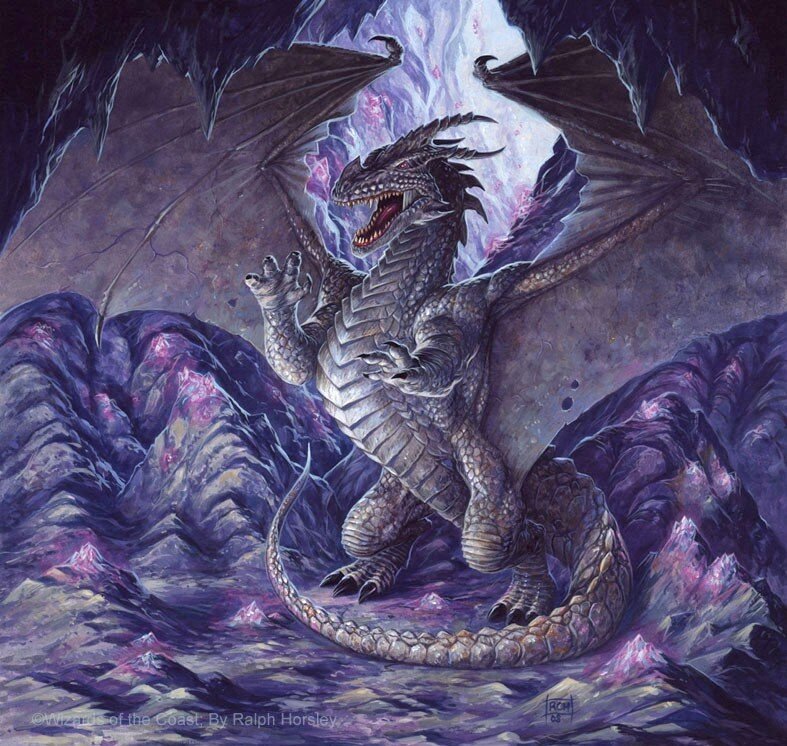 dragon in a cave