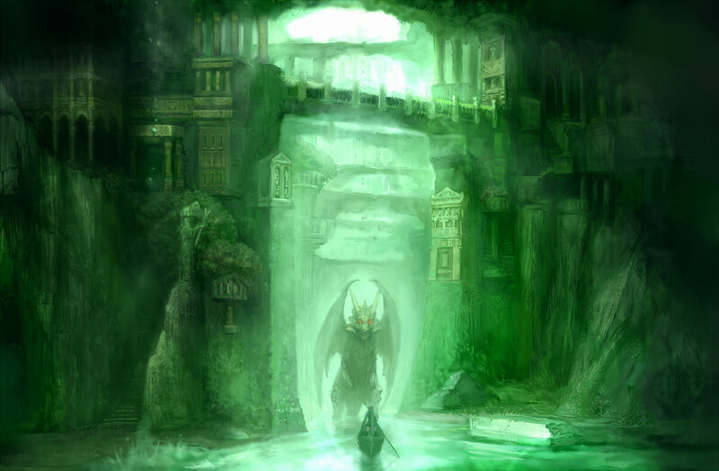 Dragon in a Cave — Green