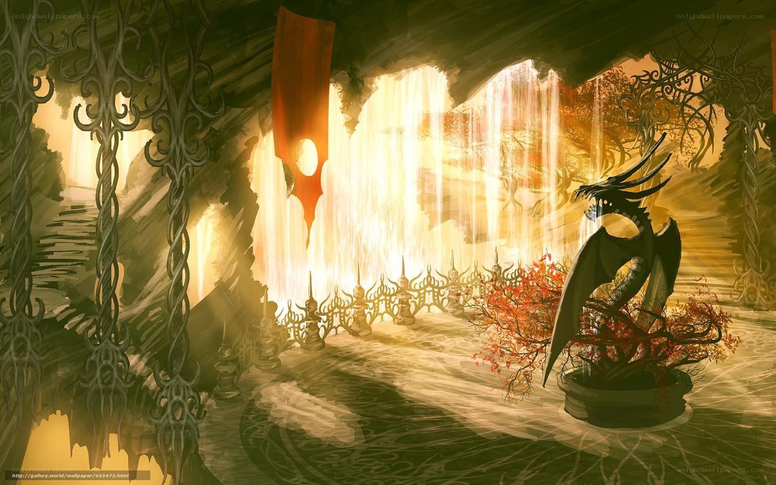 dragon in a cave temple