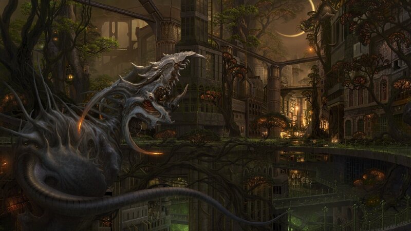 Dragon in a City — Gray