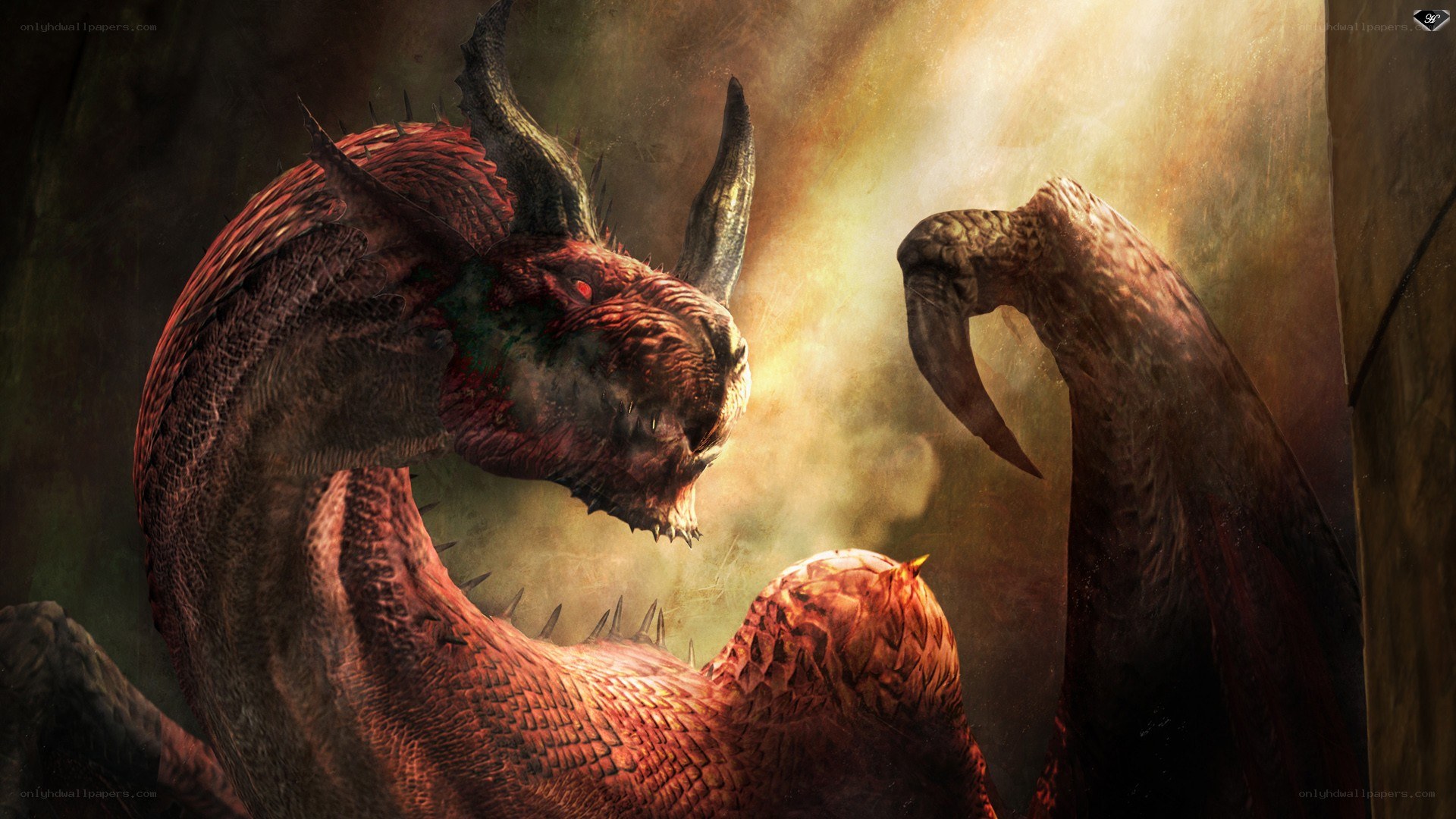 dragon in a dark chamber