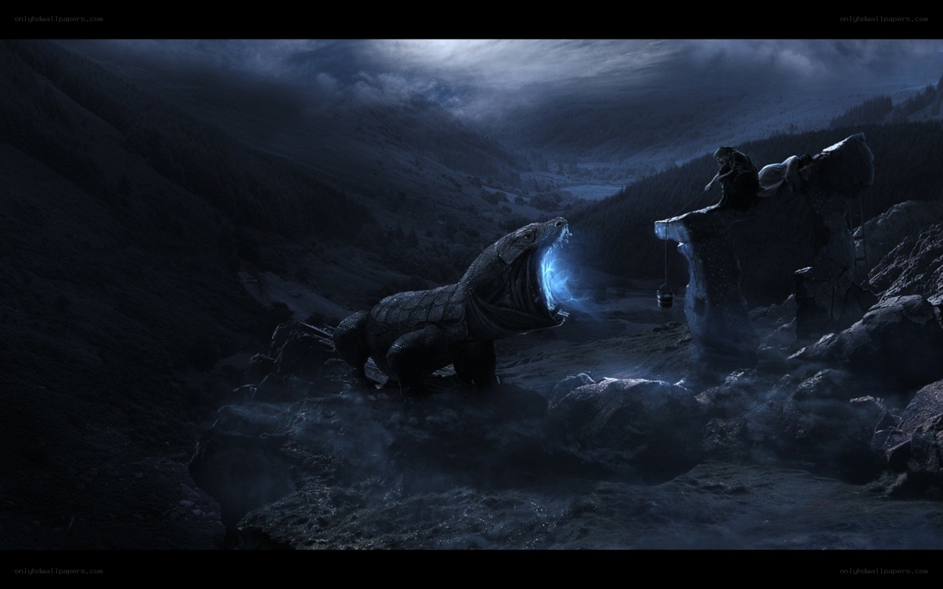 dragon in a dark valley