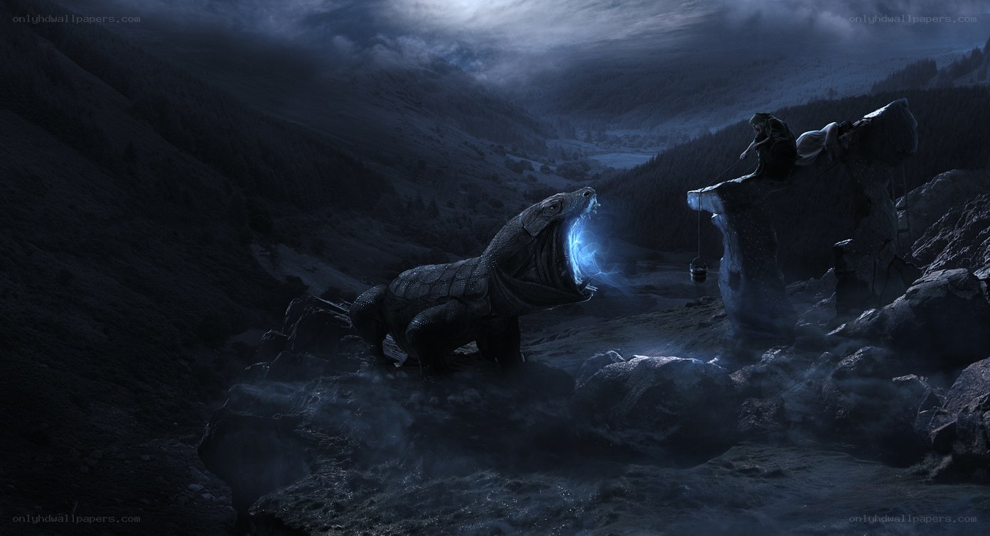 dragon in a dark valley