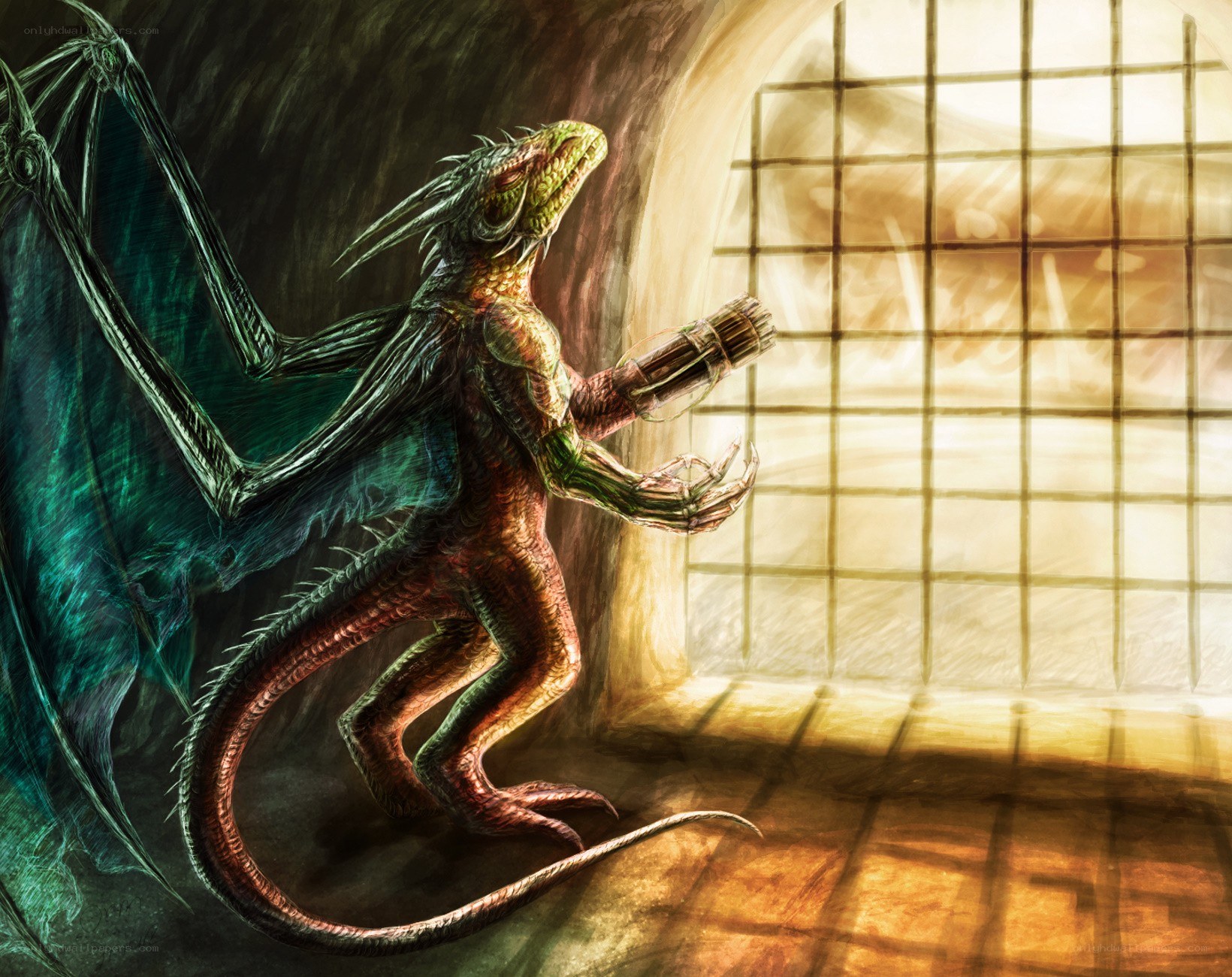 dragon in a dungeon cell