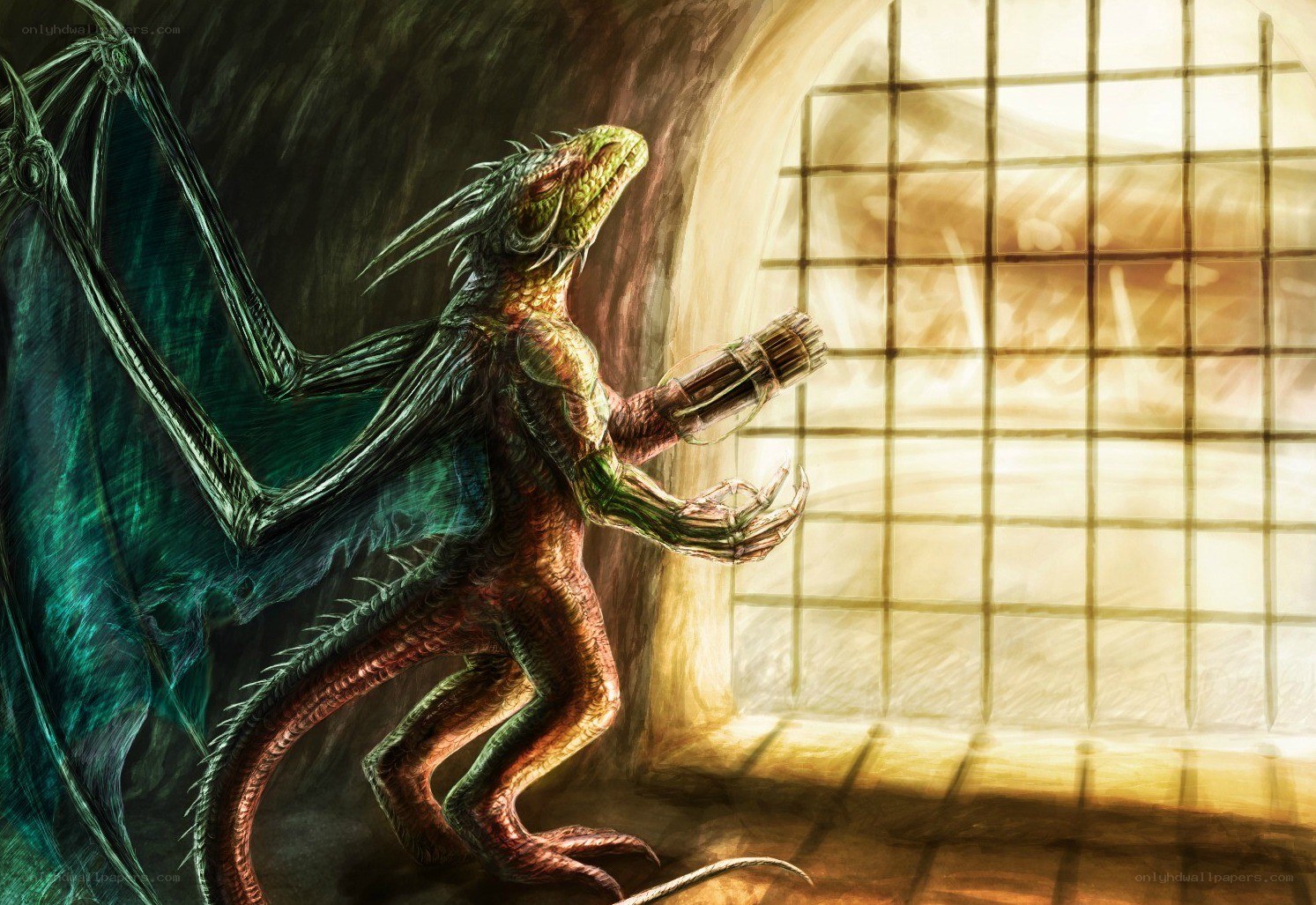 dragon in a dungeon cell