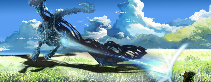 Dragon in a field