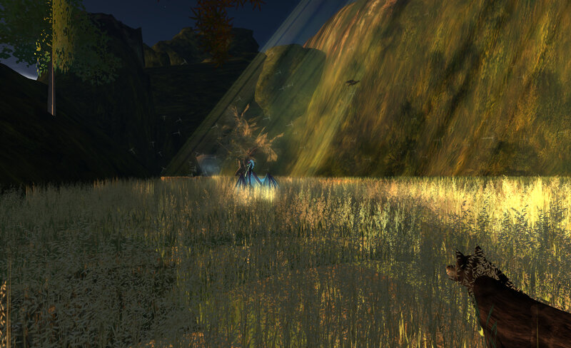 dragon in a grassy valley