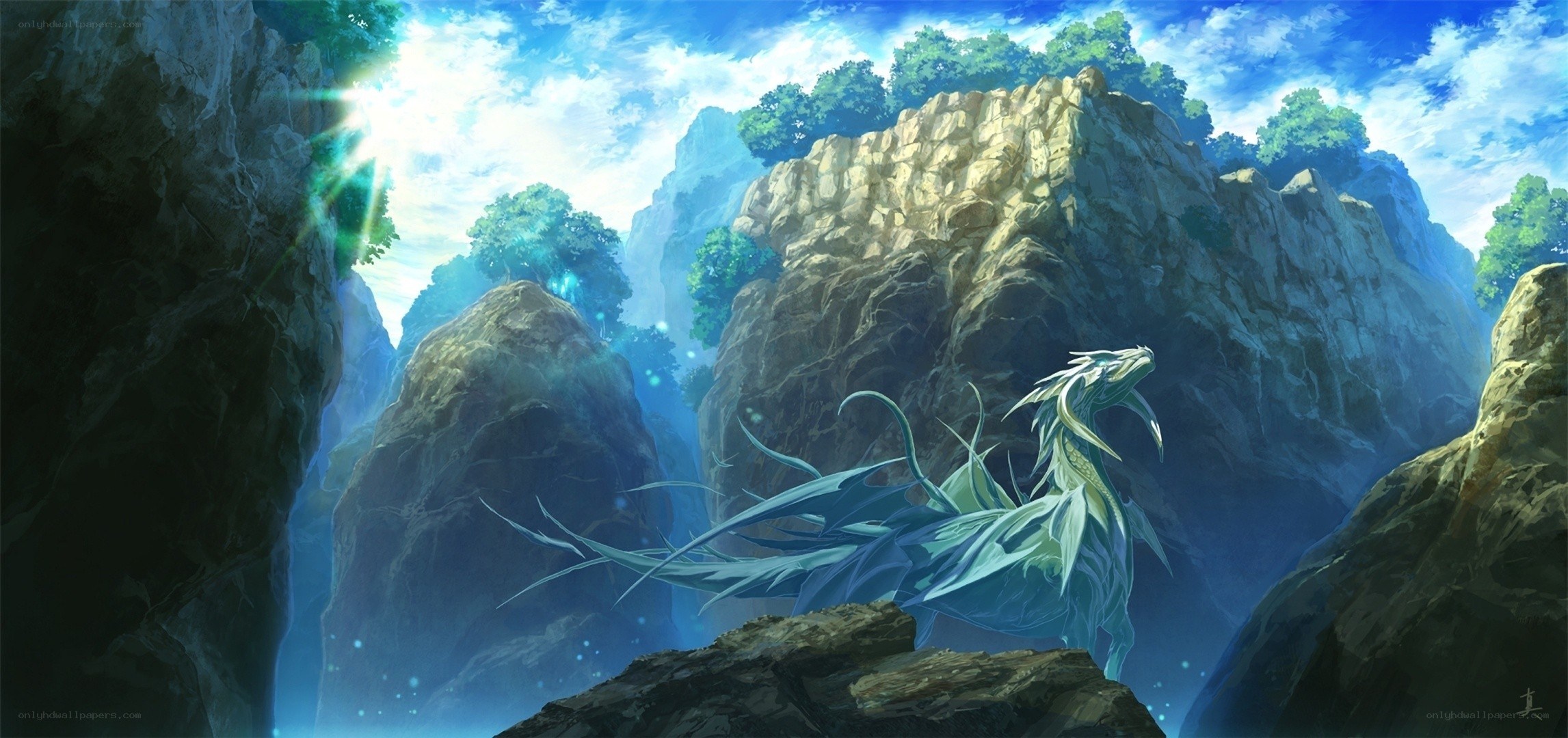 dragon in a mountain valley