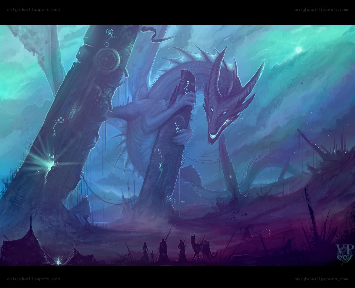 dragon in a mystical forest