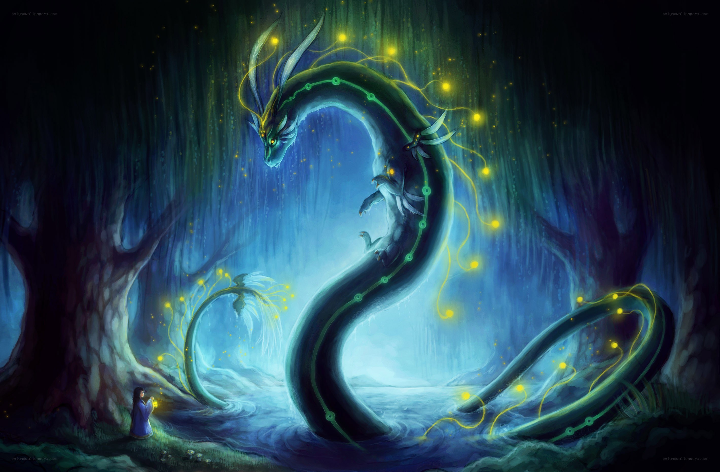 dragon in a mystical forest