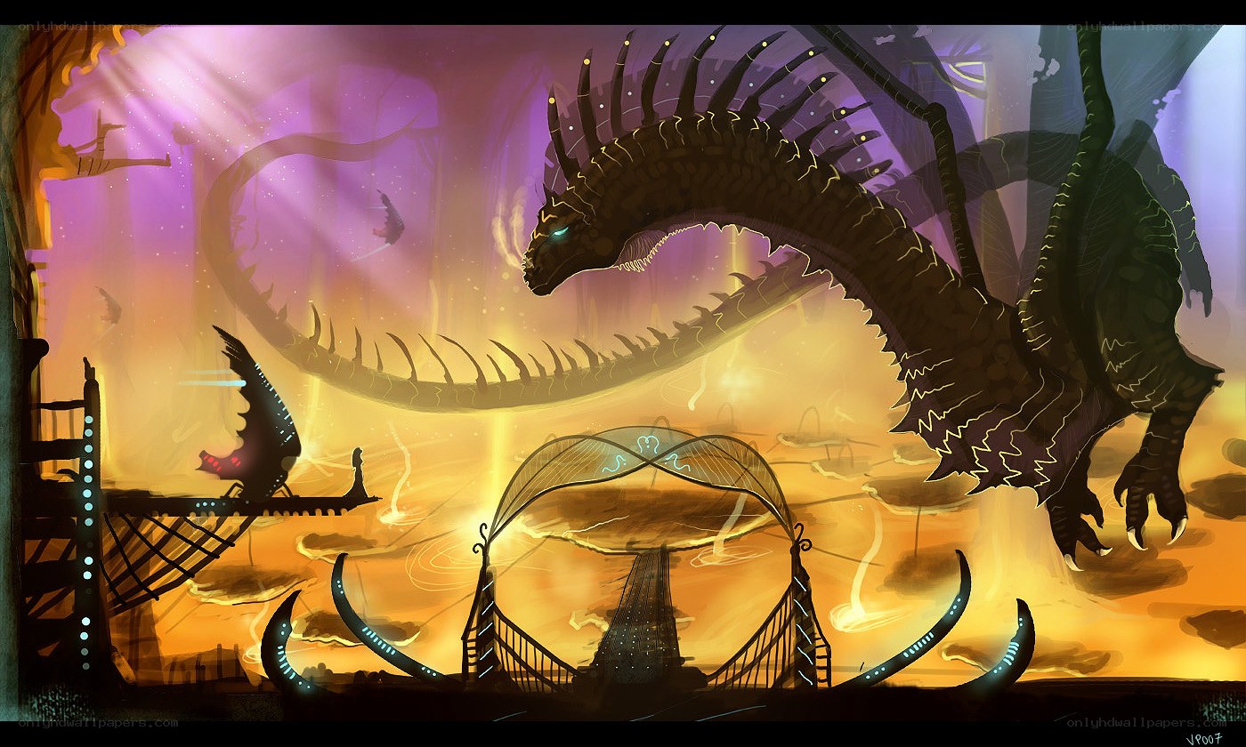 Dragon in a mystical realm