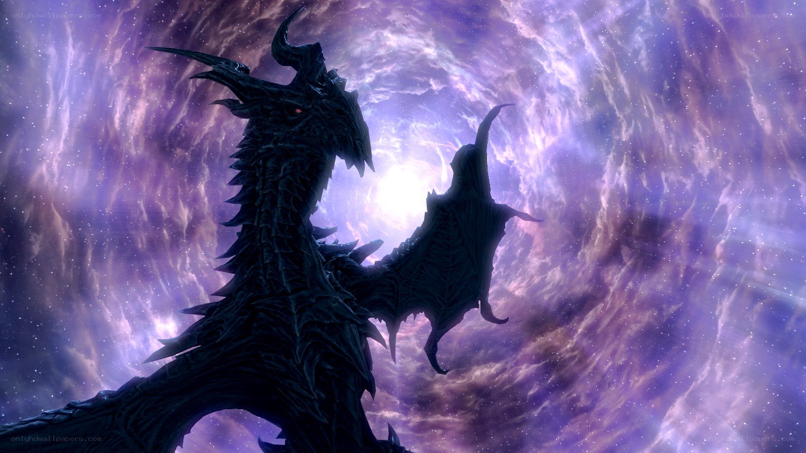 dragon in a nebula
