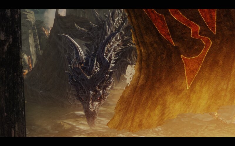 dragon in a ruined temple