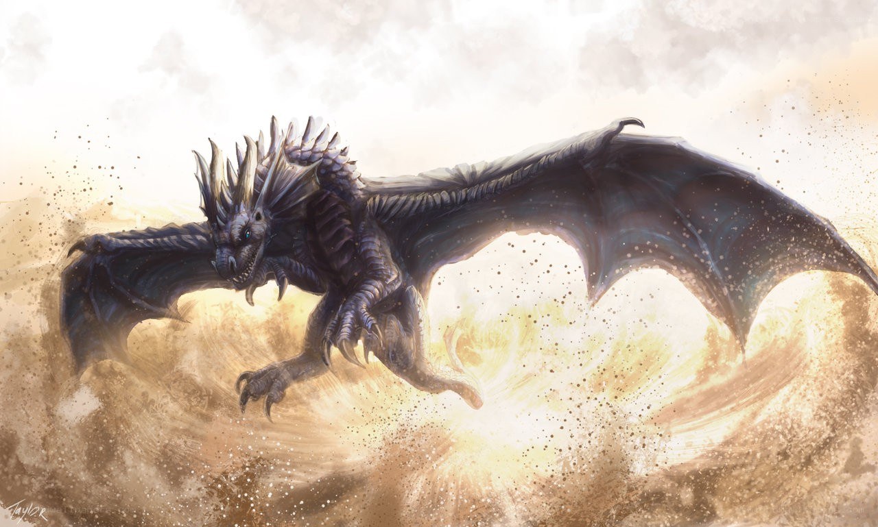 dragon in a sandstorm