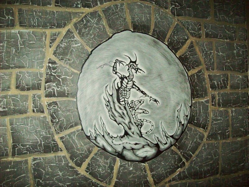 dragon in a stone circle
