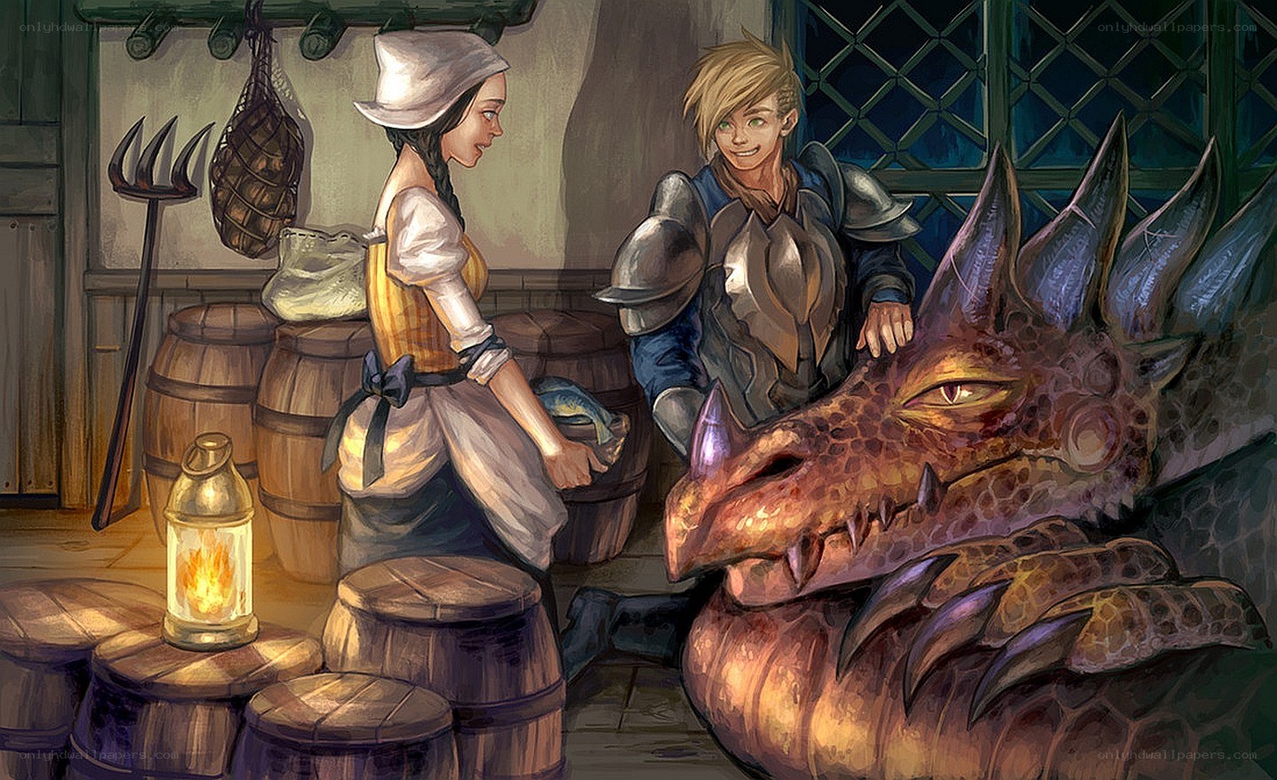 Dragon in a tavern