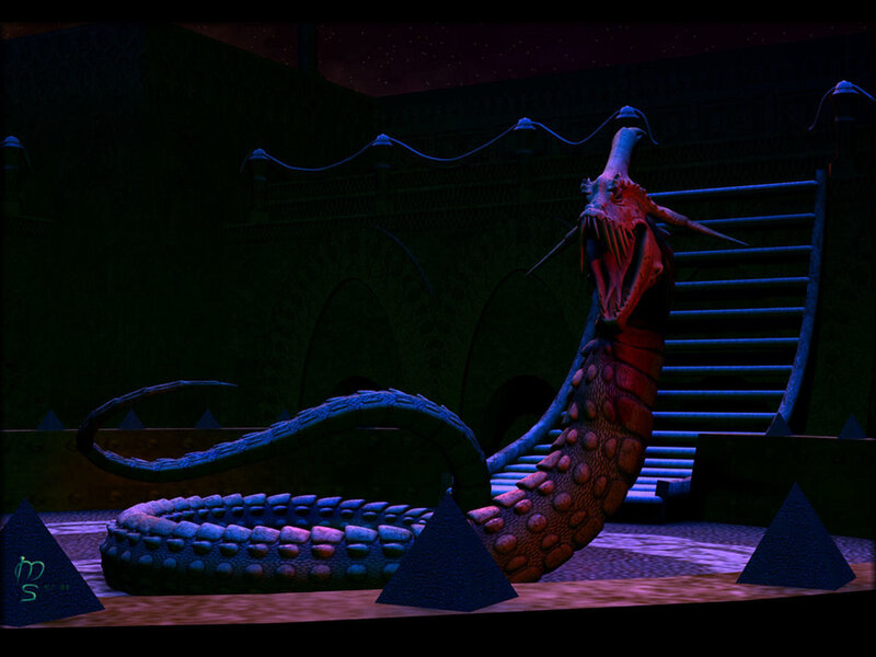 dragon in ancient chamber
