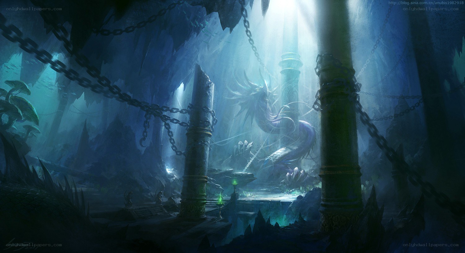 dragon in ancient ruins