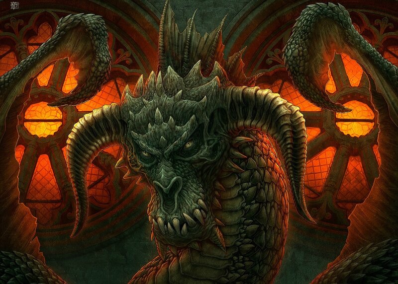 Dragon in Cathedral — Green