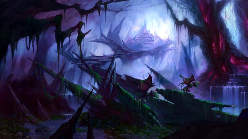 Dragon in Cave — Purple