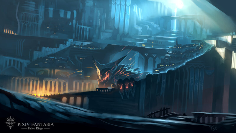 Dragon in City Ruins