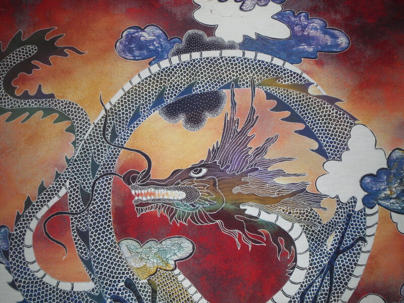 Dragon in Clouds — Red