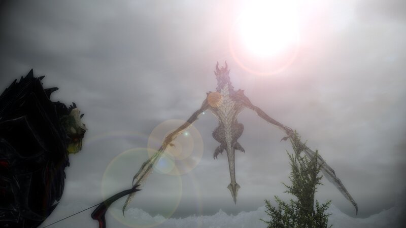 Dragon in Cloudy Sky