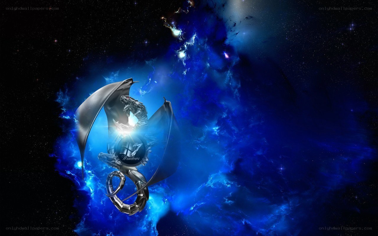 dragon in cosmic nebula
