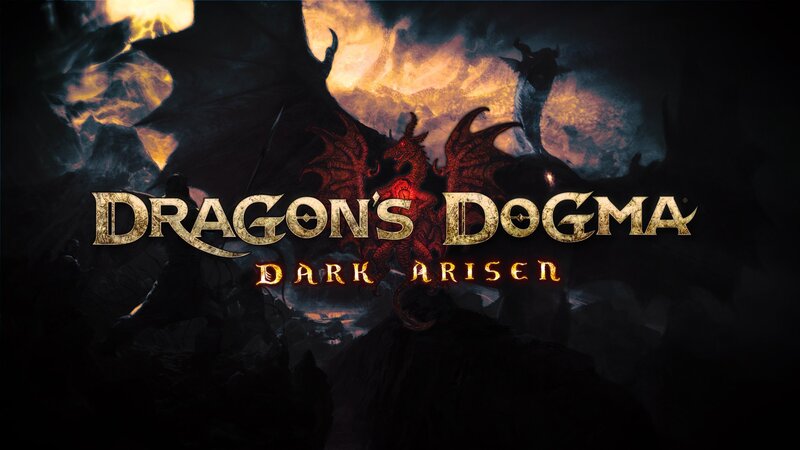Dragon in Dark Landscape — Black