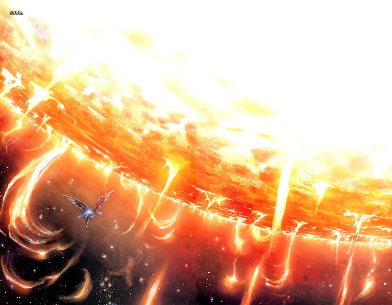 dragon in fiery explosion