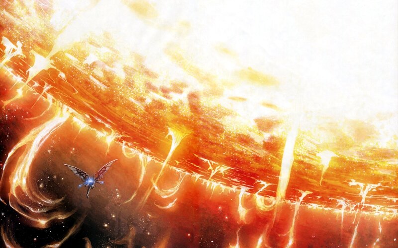 dragon in fiery explosion