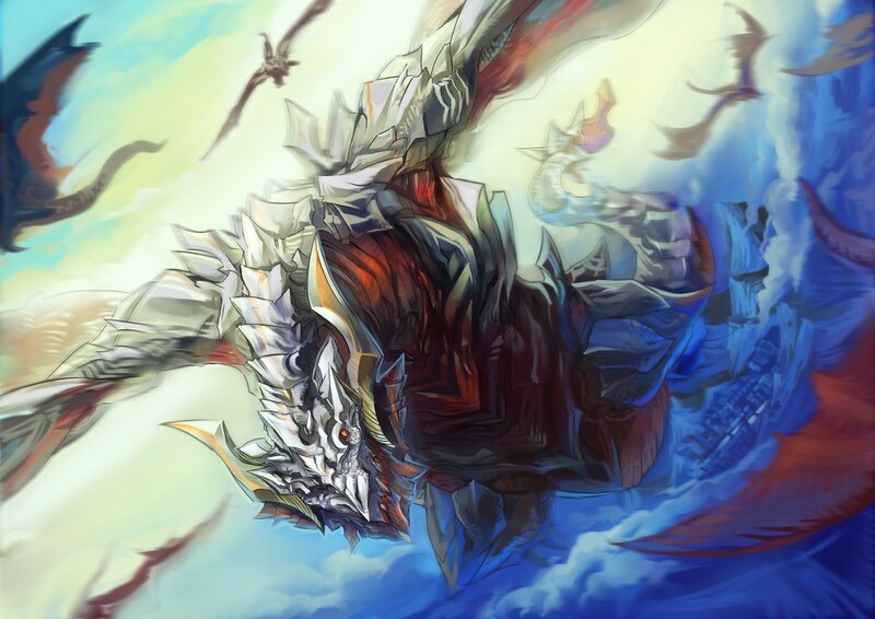 dragon in flight artwork