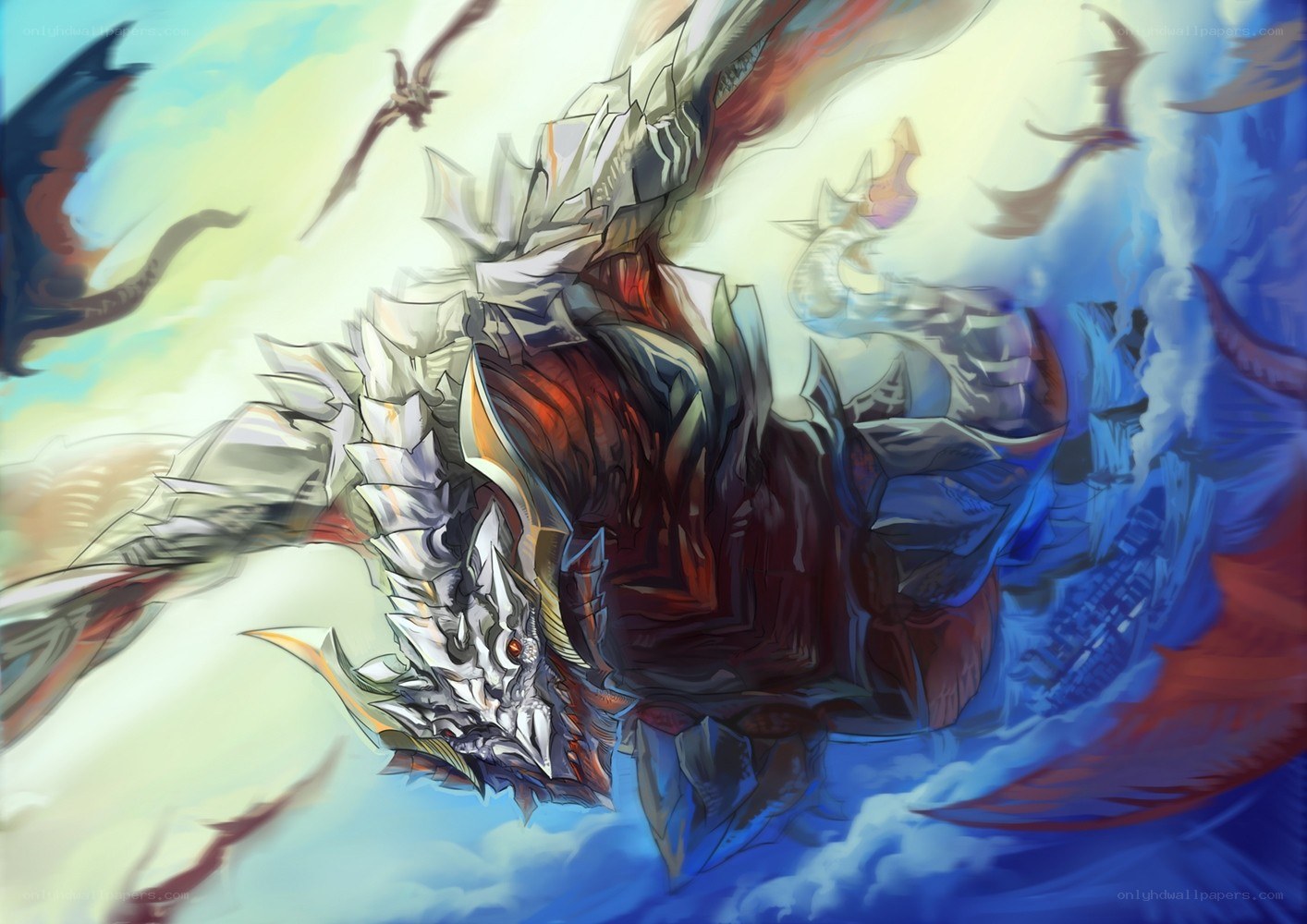 dragon in flight artwork
