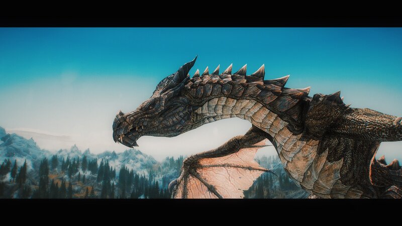 Dragon in Flight — Blue, Dramatic, 3d Render