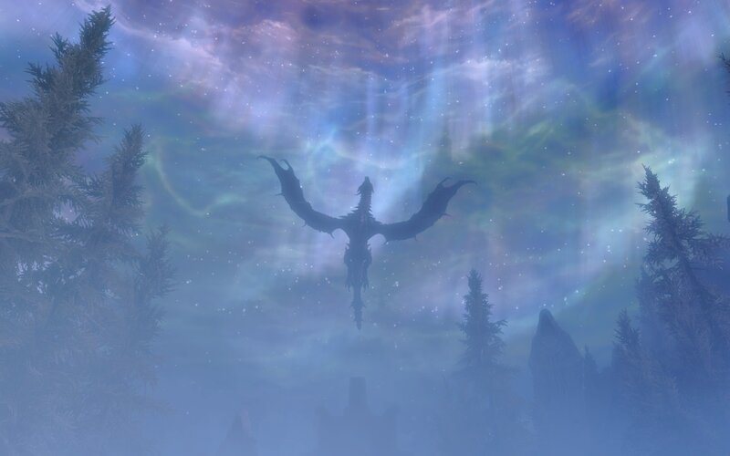 Dragon in Flight — Blue, Mystical