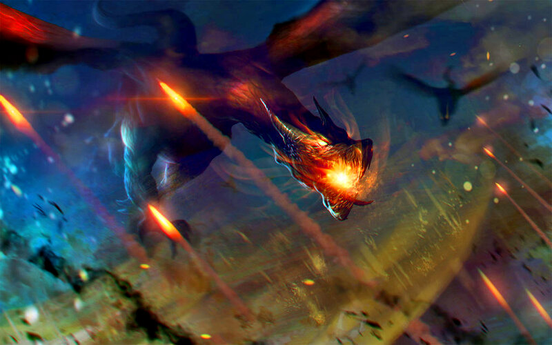 Dragon in Flight — Blue