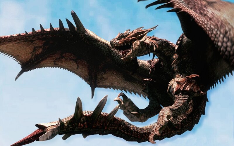 Dragon in Flight — Brown, Dramatic, 3d Render