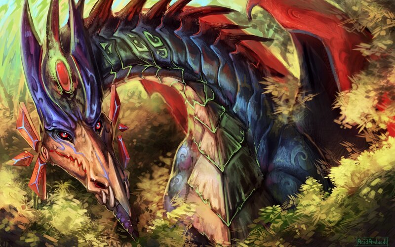 Dragon in Foliage